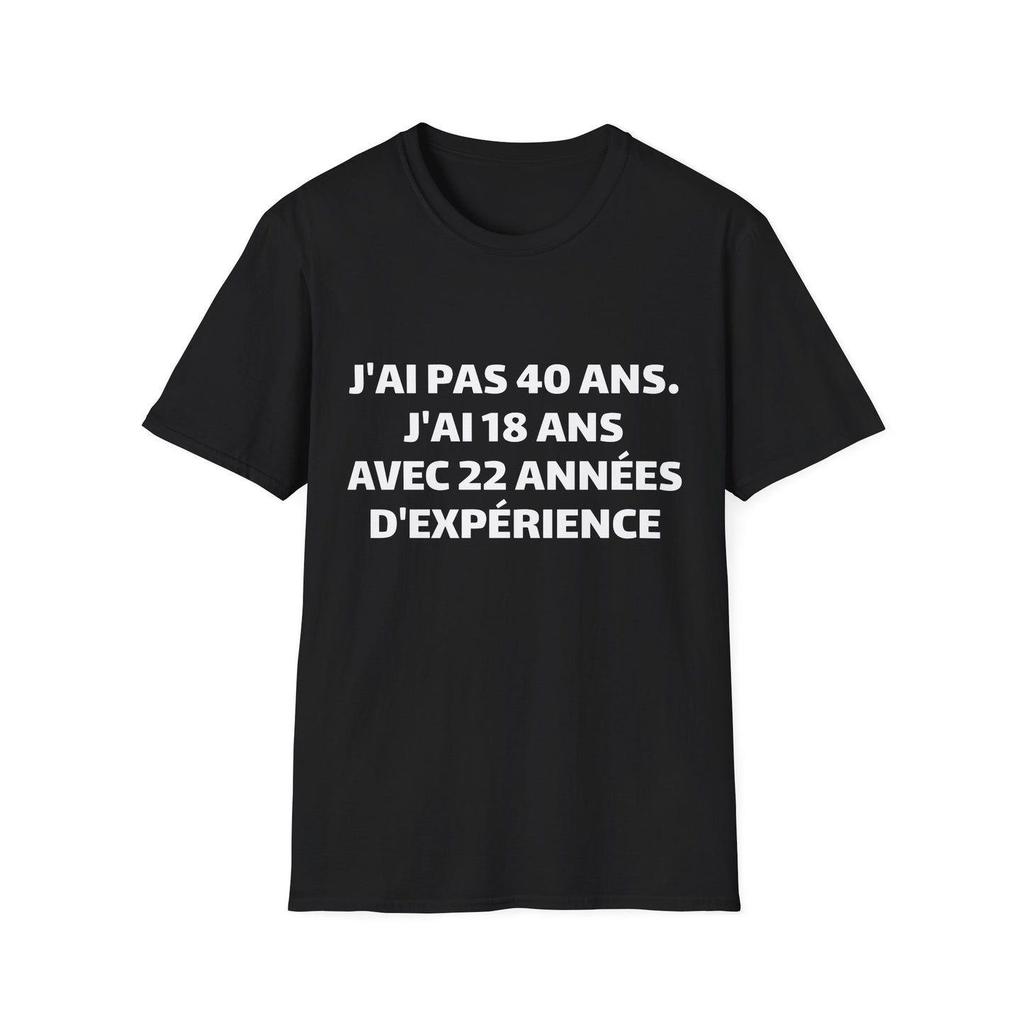 T-Shirt personnalisable – "J'ai pas X ans"
