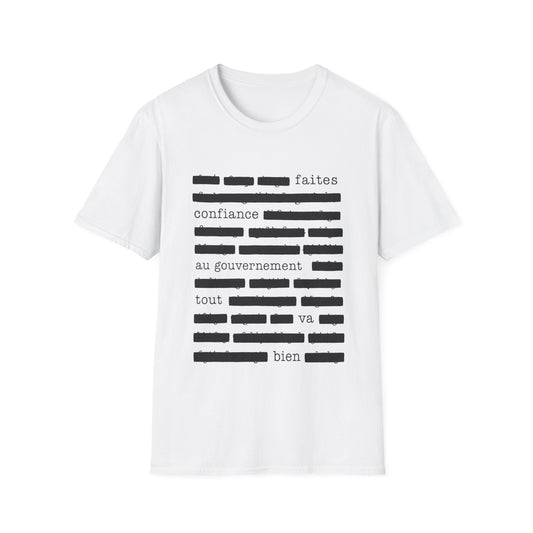 T‑Shirt — "Faites confiance au gouvernement"