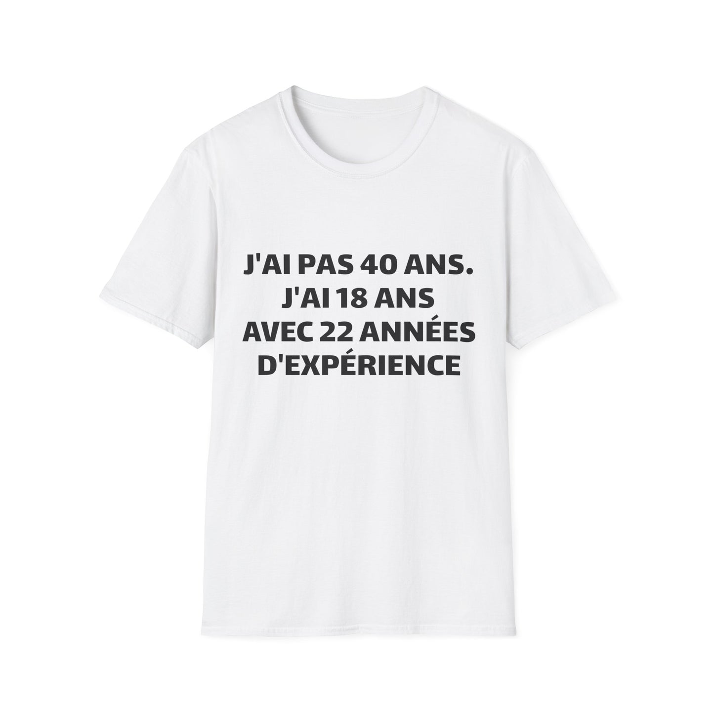 T-Shirt personnalisable – "J'ai pas X ans"