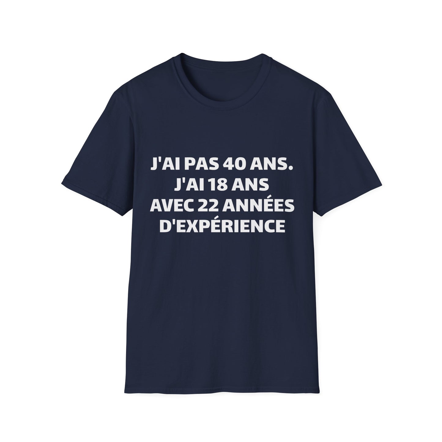 T-Shirt personnalisable – "J'ai pas X ans"